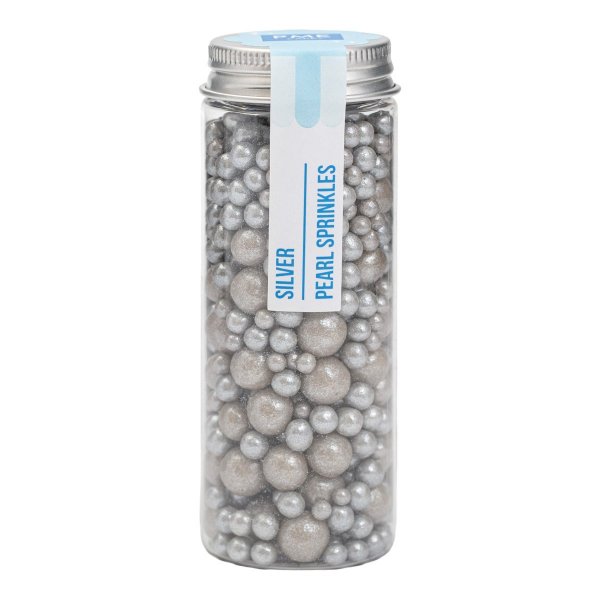 Sockerp�rlor - Sivler - Mixade storlekar - PME - 74 g