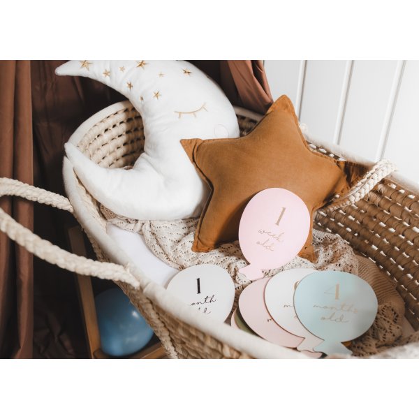 Ballongformade kort fr bebis-milstolpar