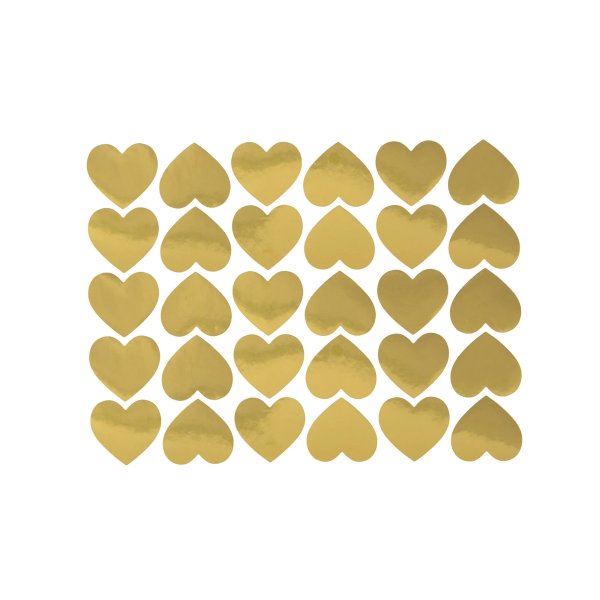 Hj�rtformade klisterm�rken guld, 30st