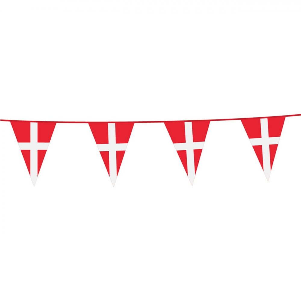 Girlang Danmark – 10 meter – Vimplar, Hängande dekorationer