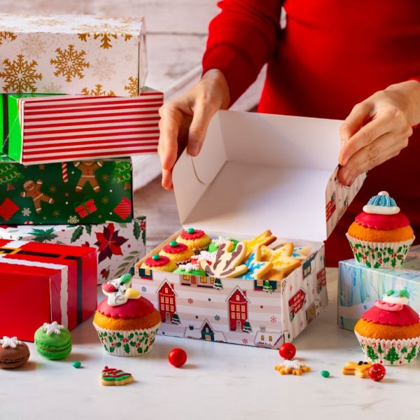 Box fr kakor/cupcakes - Jul