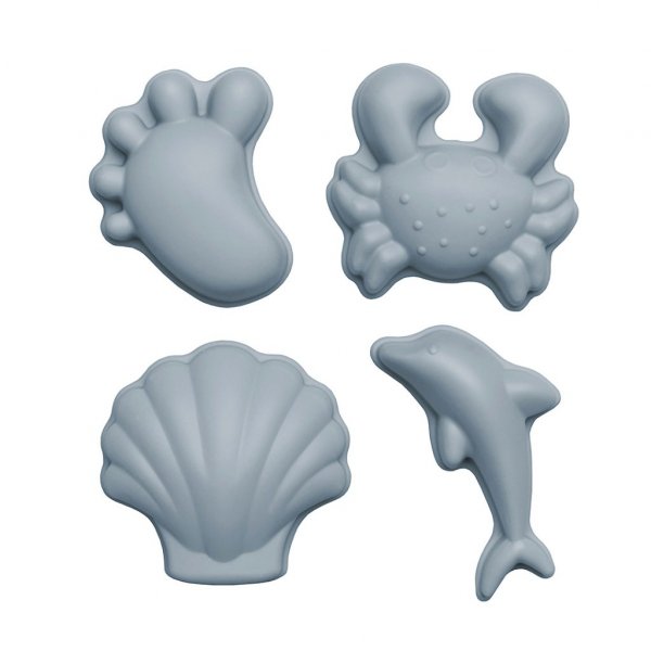 Sandformar - Scrunch - Ljusbl - 4-pack