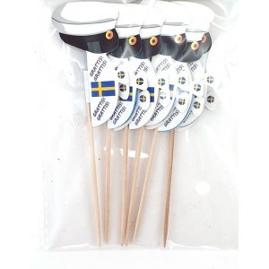 Cake picks - Stora 10 cm - Studentmössor med bolll - 6-pack Cake picks - Stora 10 cm - Studentmössor med bolll - 6-pack