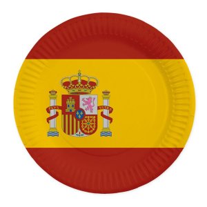 Papptallrikar - Spanien - 23 cm - 8-pack