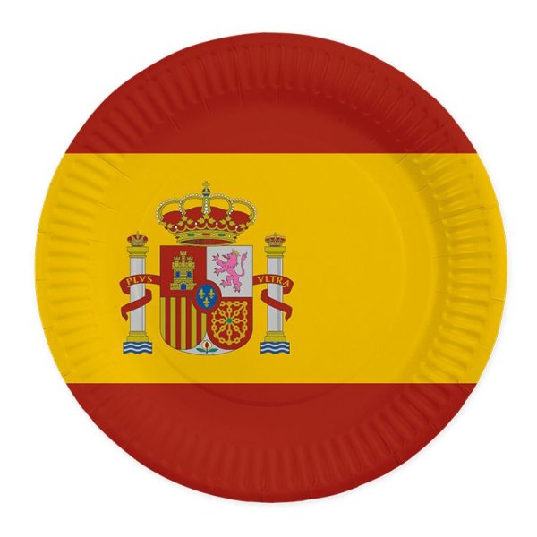 Papptallrikar - Spanien - 23 cm - 8-pack Papptallrikar - Spanien - 23 cm - 8-pack