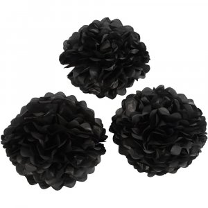 Pom pom - 3-pack - Svart