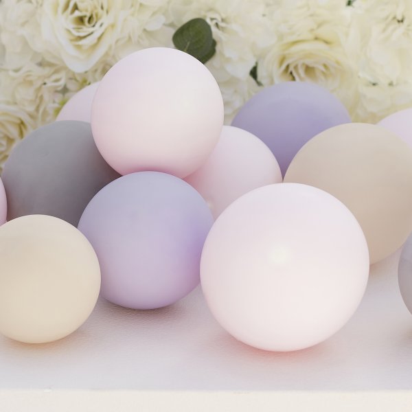 Ballongmix - Lila/rosa/grå/beige - Ø12 cm - 40 st Ballongmix - Lila/rosa/grå/beige - Ø12 cm - 40 st