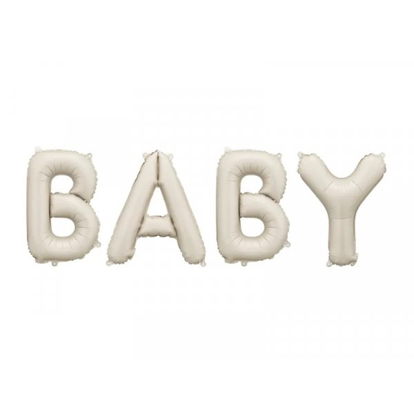 Bokstavsballonger - Baby - Beige