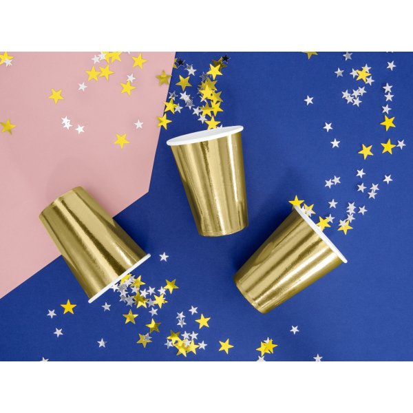 Pappmuggar - Metallic - Guld - 6-pack Pappmuggar - Metallic - Guld - 6-pack