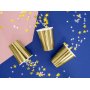 Pappmuggar - Metallic - Guld - 6-pack