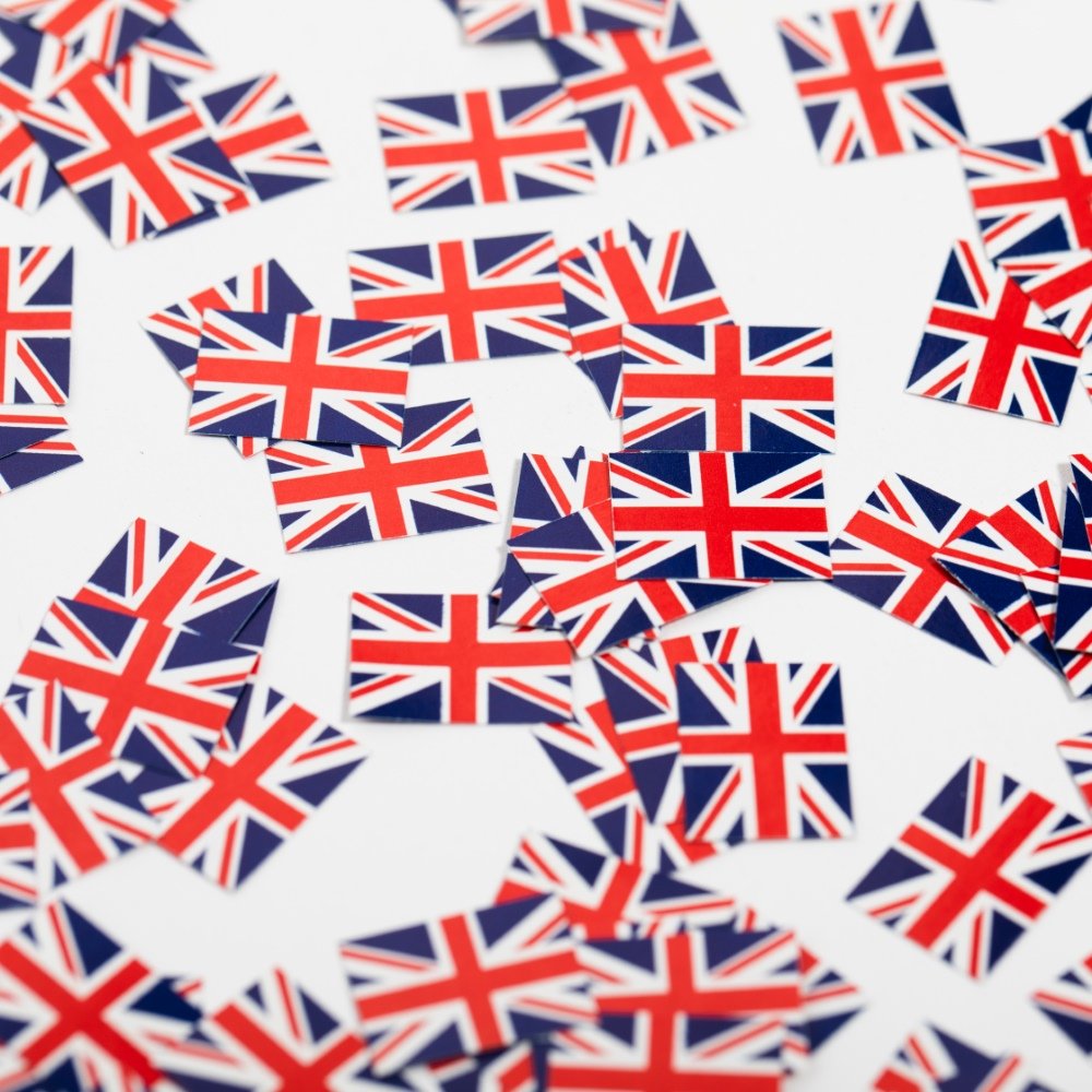 Bordskonfetti – Union Jack – 150-pack – Konfetti, Smådekorationer