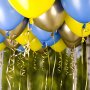 Takballonger 30-pack, bl�, gul, guld