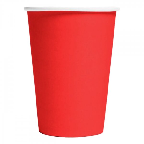 Pappmuggar - R�d - 8-pack