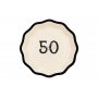 Papptallrikar - \\\"Hello 50\\\" - Svart/Vit - 18 cm - 6-pack