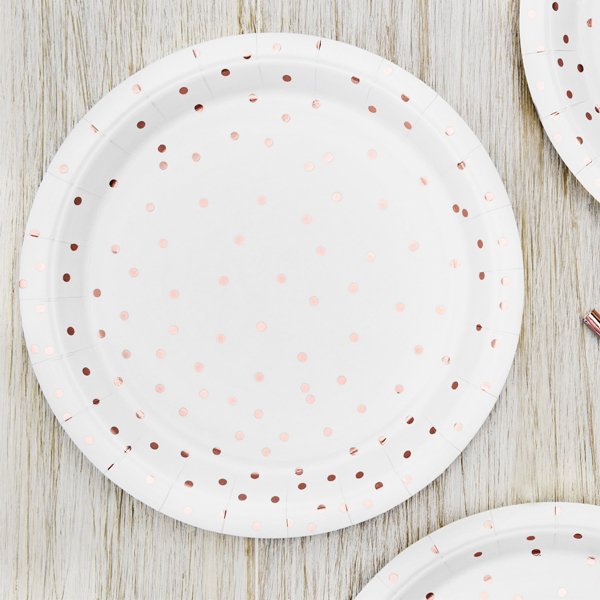 Desserttallrikar - Polka Dot - Roséguld - 6-pack Desserttallrikar - Polka Dot - Roséguld - 6-pack
