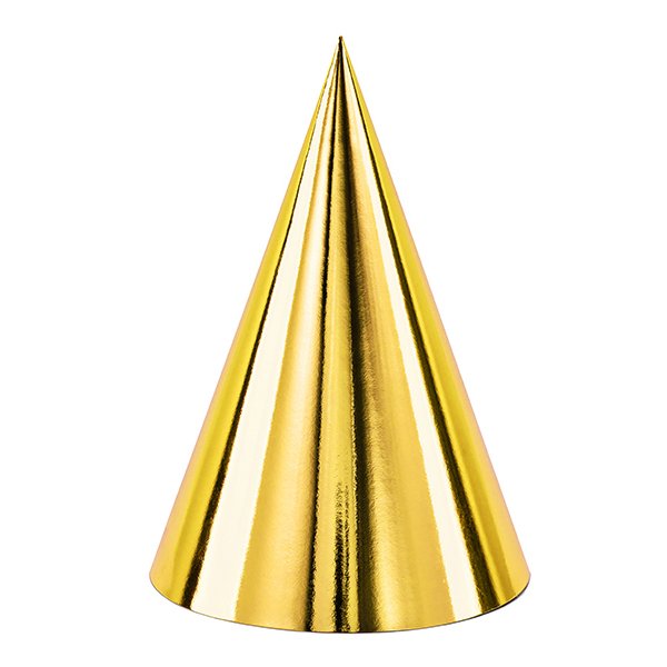 Partyhattar - Metallic - Guld - 6-pack Partyhattar - Metallic - Guld - 6-pack