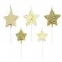 F�delsedagsljus - Stj�rnor - Guld - 5-pack
