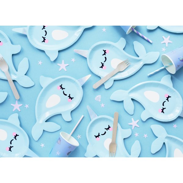 Papptallrikar - Narwhal Party - 6-pack Papptallrikar - Narwhal Party - 6-pack