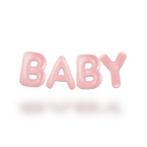 Ballonggirlang - BABY - Pastellrosa - 35 cm