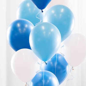 Ballongbukett - Premium - Babyblå