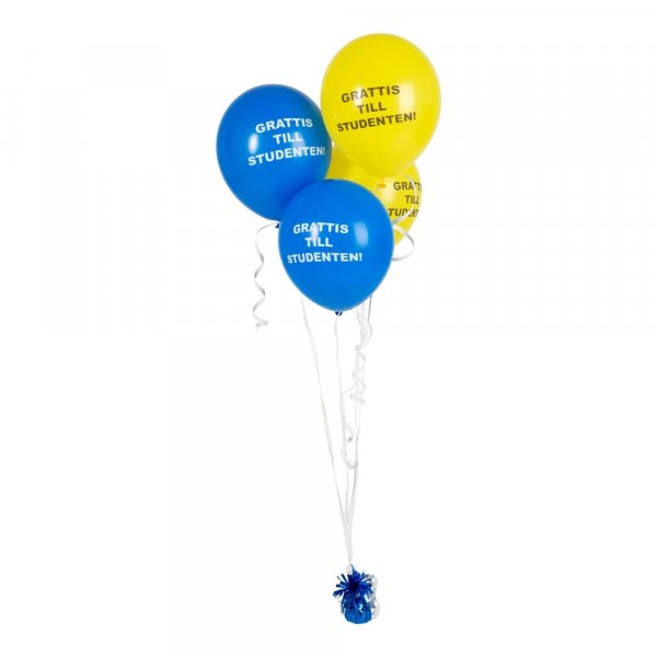 Ballonger - Student - Bl�/Gul - 8-pack