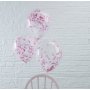 Konfettiballonger - Rosa - 5-pack