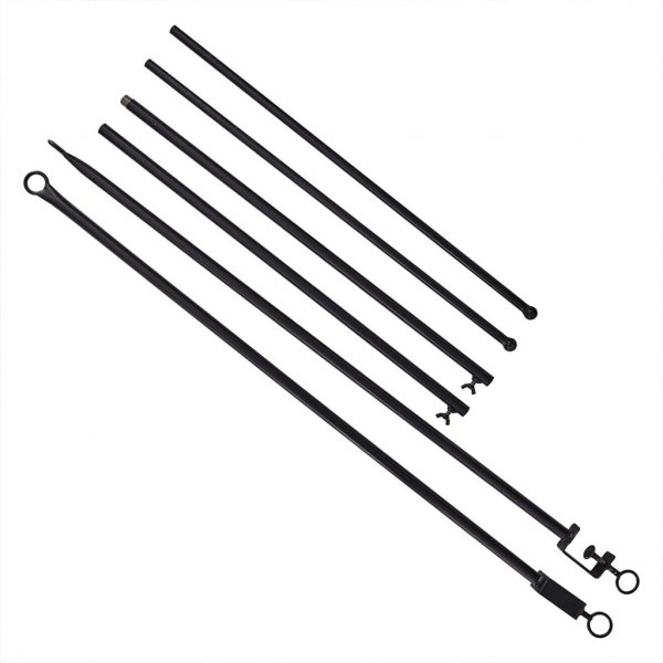 Bordsstng med tving - Metall - Svart