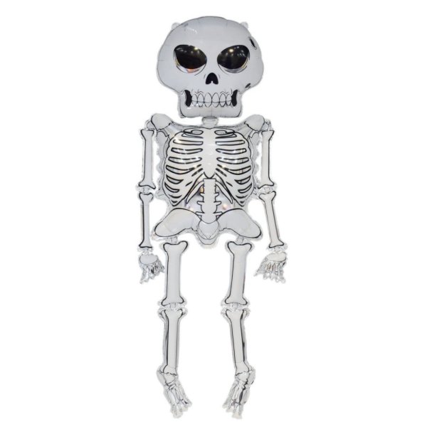 Folieballong - Stor - Halloween - Skelett - 158 cm Folieballong - Stor - Halloween - Skelett - 158 cm