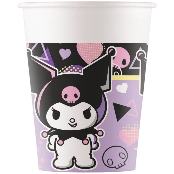 Pappmuggar - Kuromi Pop Art - 200 ml - 8-pack Pappmuggar - Kuromi Pop Art - 200 ml - 8-pack