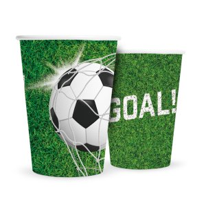 Pappmuggar - Fotboll - Goal! - 33x33 cm - 8 st