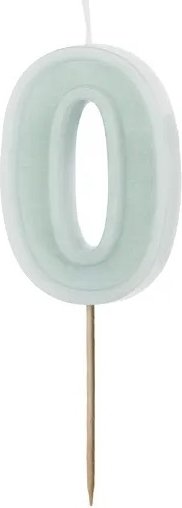 Tårtljus – Siffror mint grön – 0 – Tårtljus, Tårtdekorationer till kalas
