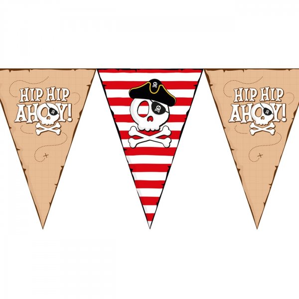 Vimpelgirlang Pirat Hip Hip Ahoy 10 meter