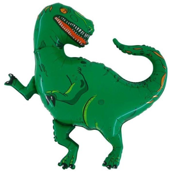 Folieballong - Dinosaurie - T-Rex - Gr�n - Shape - 91 cm