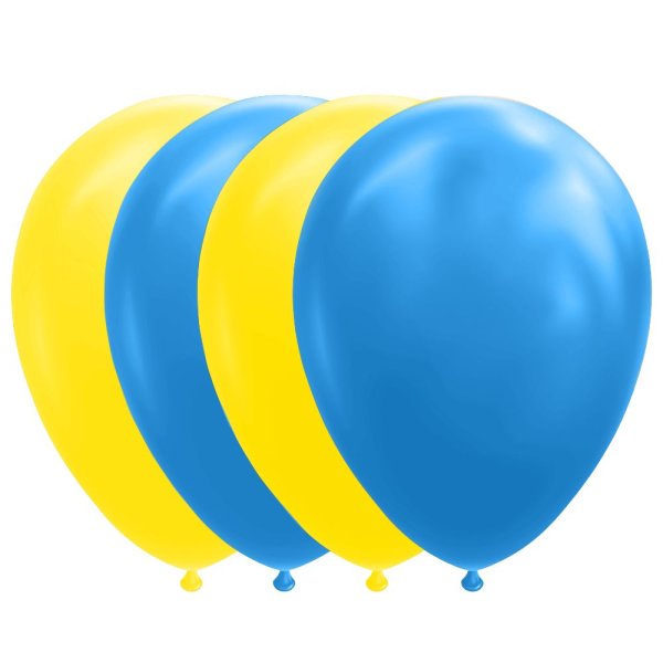 Ballonger - Blå/Gul - 30 cm - 10-pack Ballonger - Blå/Gul - 30 cm - 10-pack