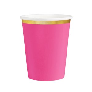 Pappmuggar - Hot Pink/Guld - 6-pack Pappmuggar - Hot Pink/Guld - 6-pack
