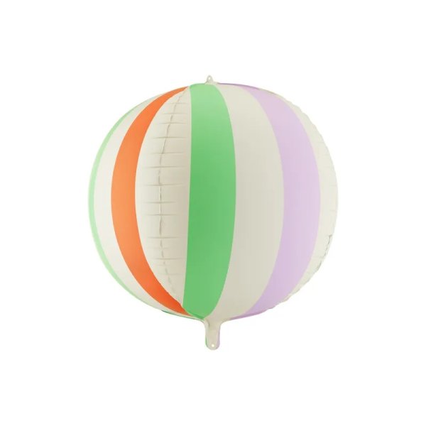 Klotballong - Randig flerfärgad - 50 cm Klotballong - Randig flerfärgad - 50 cm
