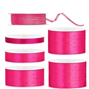 Satinband - M�rkrosa - 25 meter
