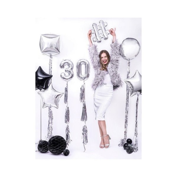 Folieballong Hashtag Silver