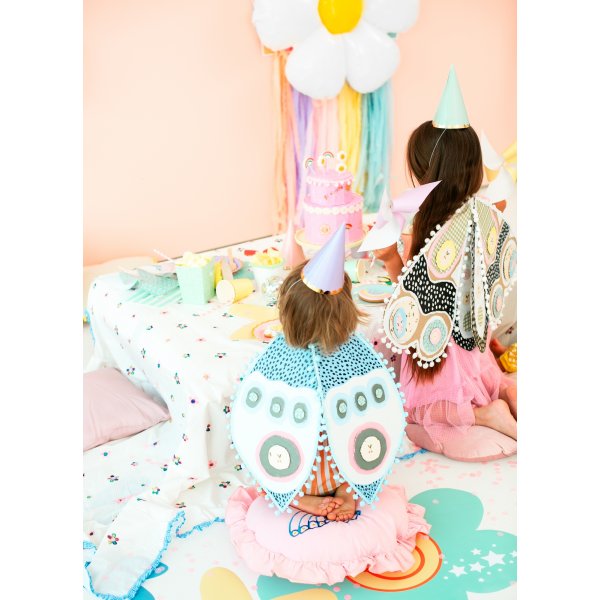 Partyhattar - Pastellmix med guldkant - 6-pack