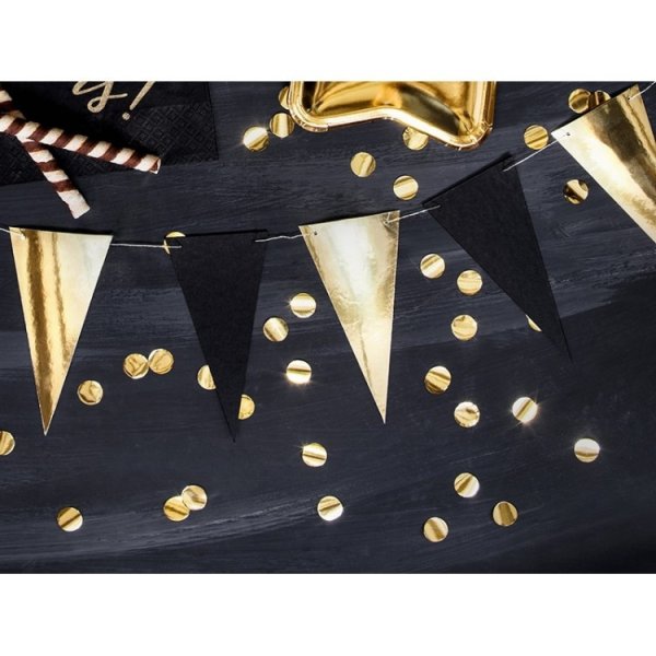 Vimpelgirlang Mini Svart & Guld