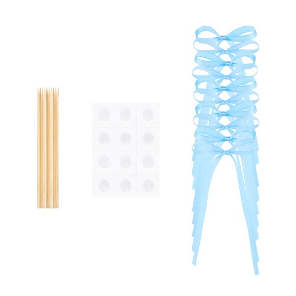 Cake Picks/Cake topper - Rosetter - Ljusblå - 10-pack Cake Picks/Cake topper - Rosetter - Ljusblå - 10-pack