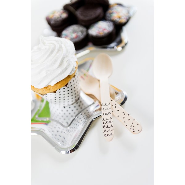 Sm tallrikar - Stjrna - Silver - 6-pack