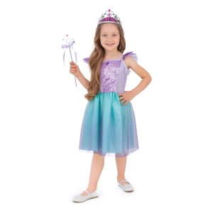 Maskeraddr�kt - Prinsessa - Bl�/Lila - Strl S
