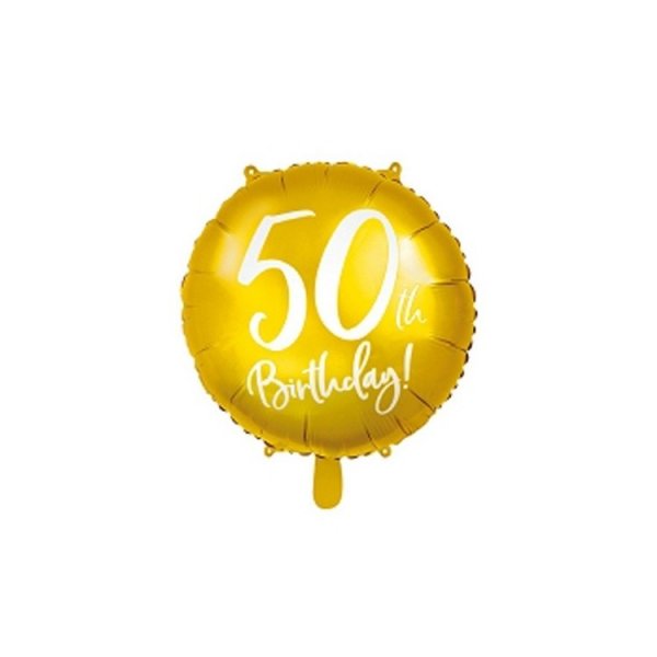 Folieballong Guld 50 �r