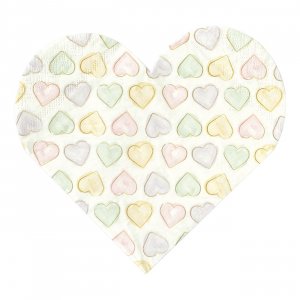 Servetter Hj�rtan Watercolor - 20-pack