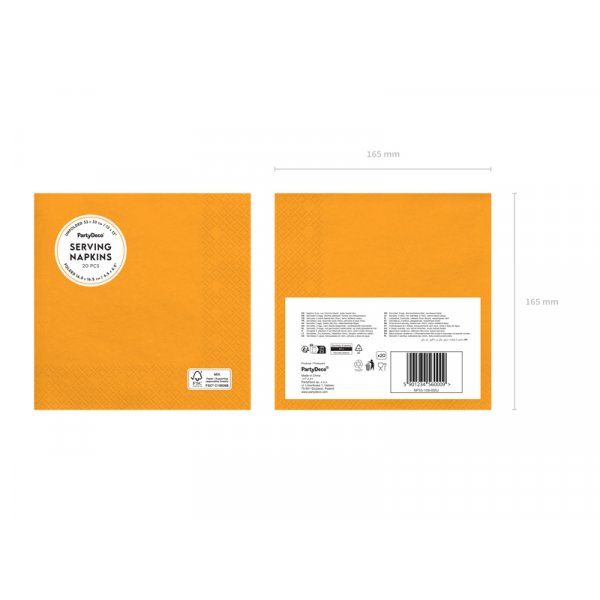 Servetter - Ljusorange