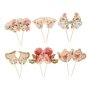 Dekorationspinnar - Rosa - 12-pack