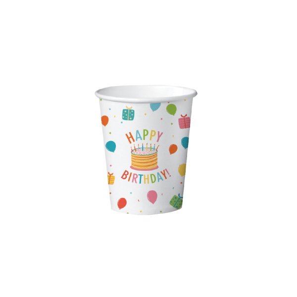 Pappmuggar - Happy Birthday Kids - 8-pack