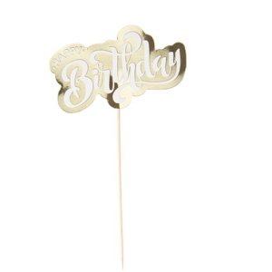 T�rtdekoration - Happy Birthday - 15 x 26 cm
