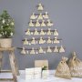 Adventskalender - Tygpsar - Guld/Tr